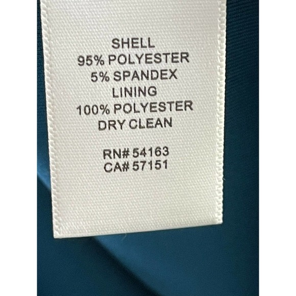 ELIZA J Womens In Peacock Ruffle Stretch Satin Gown Size 8 - Picture 9 of 10